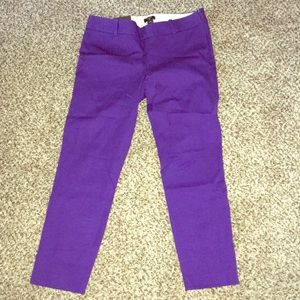 Jcrew purple Winnie cut crop pants